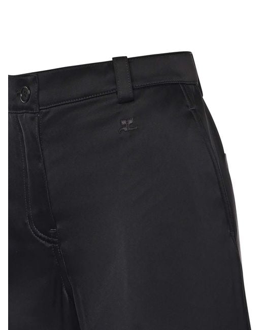 Courreges Blue Satin Utility Chaps