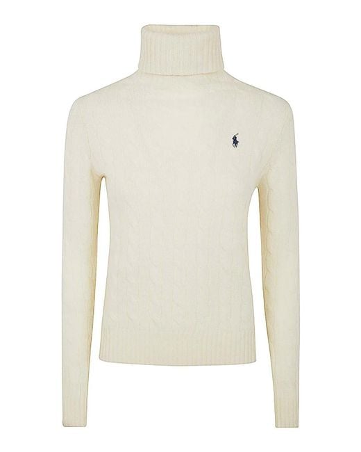 Polo Ralph Lauren Long Sleeves Pullover in White Lyst UK