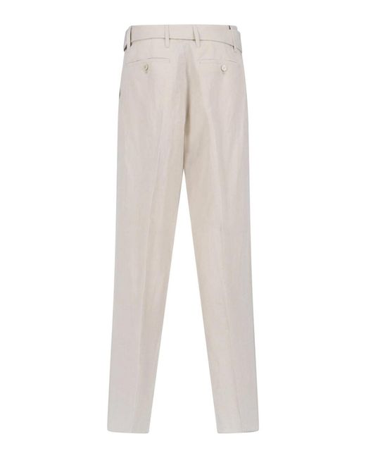 Lardini White Tailored Trousers for men