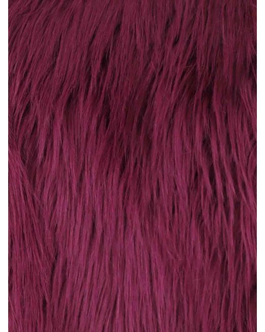 Karl Lagerfeld Purple Huns Pick Faux Fur Jacket