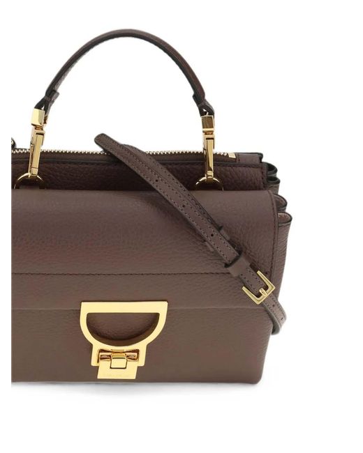 Coccinelle Brown Handbag Grained Leather Berry