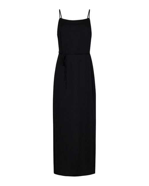 Calvin Klein Slip Dress in Black | Lyst