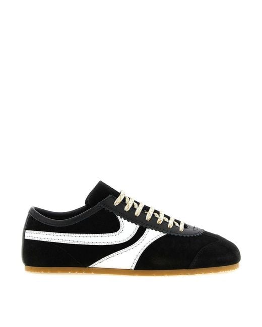 Dries Van Noten Black Suede Sneakers