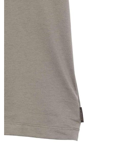 Zanone Gray Polo Shirt With Buttons for men