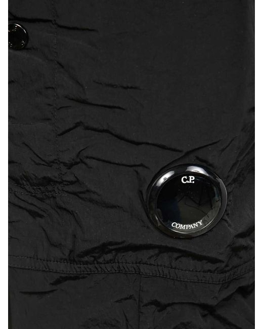 C P Company Black Chrome-R Regular Cargo Pants for men