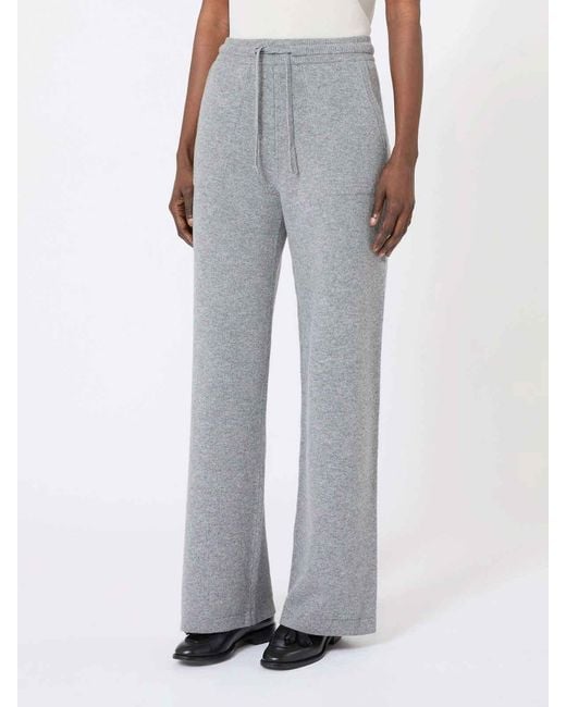Max Mara Gray Smmpietra Drawstring Pants