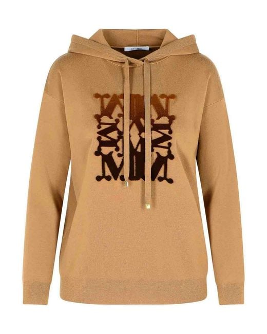 Max Mara Natural Camel Virgin Wool Sweatshirt