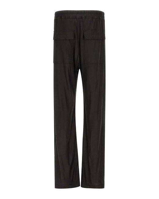 Rick Owens Black Wide Pusher Pants for men