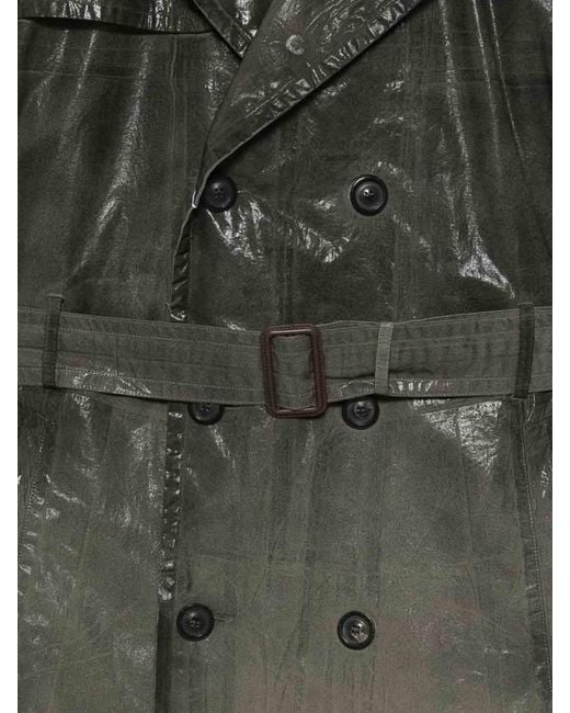 Maison Margiela Gray Trench Gradient Coated Cotton