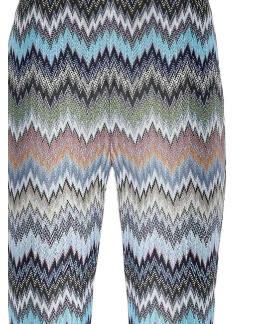 Missoni Blue Zig Zag Trousers