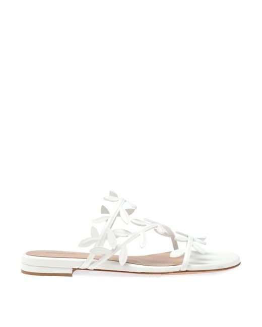 Gianvito Rossi White Flavia Leather Slides