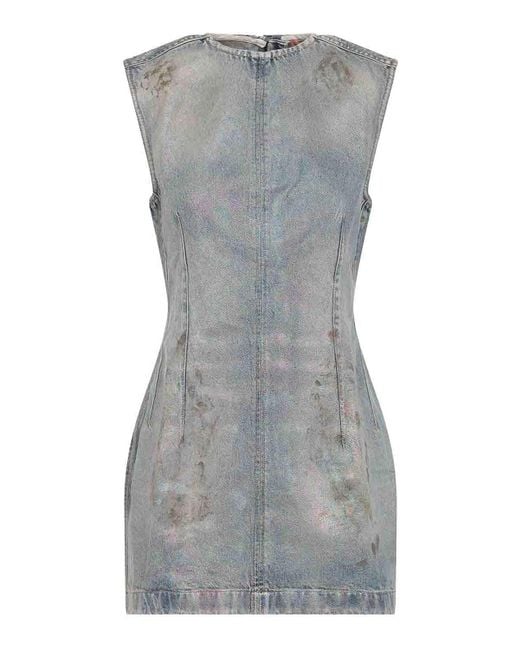 Acne Gray Mini Dress Denim
