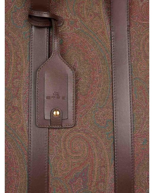 Etro Brown Arnica Large Travel Bag for men