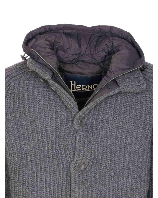Herno Gray Bomber Zip Closure for men