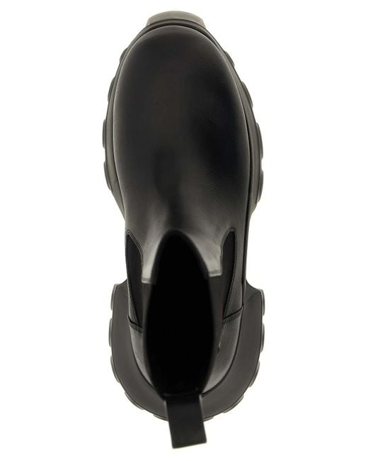 Rick Owens Black Beatle Mega Tractor Ankle Boots for men