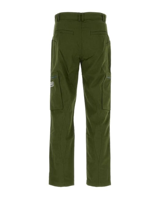 KENZO Green Slim Cargo Pants for men