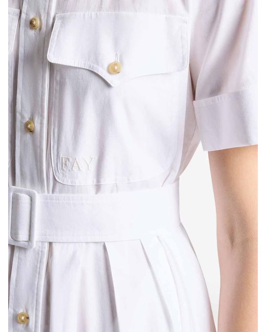 Fay White Midi Dress