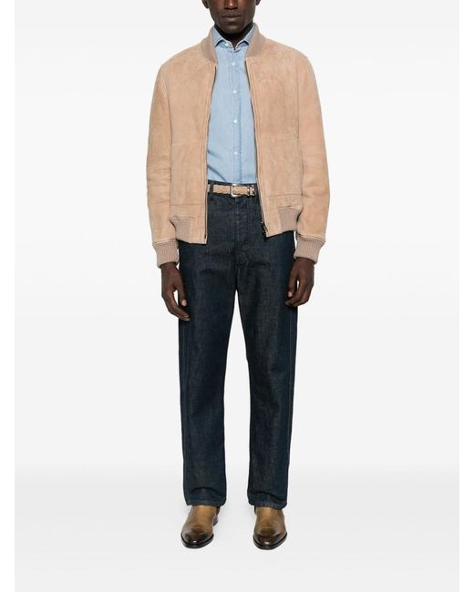 Brunello Cucinelli Blue Cotton Shirt for men