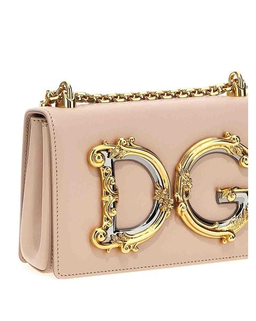 Dolce & Gabbana Natural Dg Girls Crossbody Bag