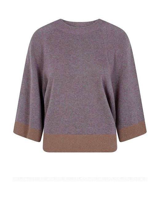 Twinset Purple Round Neck Sweater