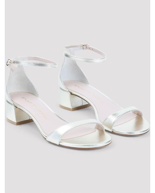 Stuart Weitzman Natural Nudist Block 35 Sandals
