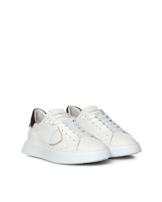 Philippe Model White Temple Leather Sneaker for men