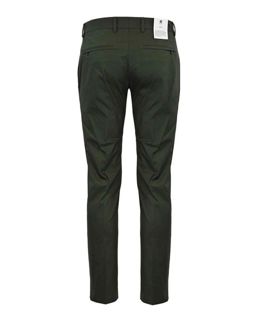 PT Torino Green Epsilon Cotton Trousers for men