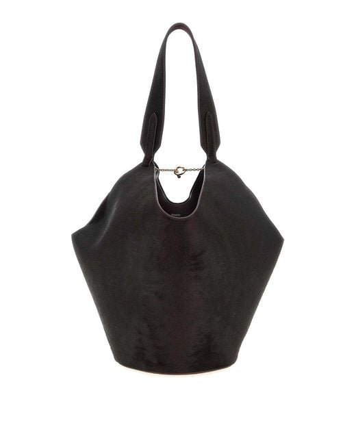 Khaite Black Lotus' Small Shopping Bag