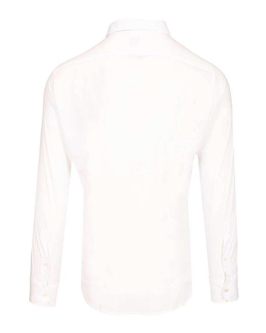 Fedeli White Long-Sleeved Shirt for men
