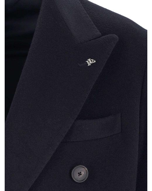 Tagliatore Blue Double -Breasted Coat for men