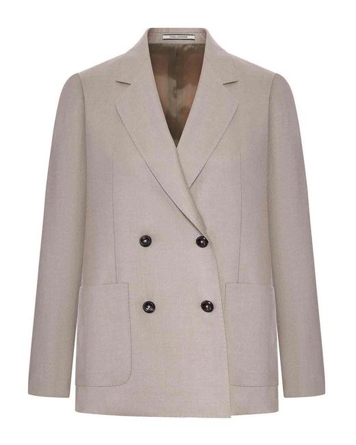 Tagliatore Natural Paris Double-Breasted Tailored Blazer