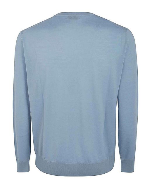 Ballantyne Blue Round Neck Pullover for men