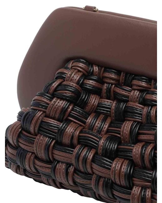 THEMOIRÈ Brown Tia Microweaved Handbag