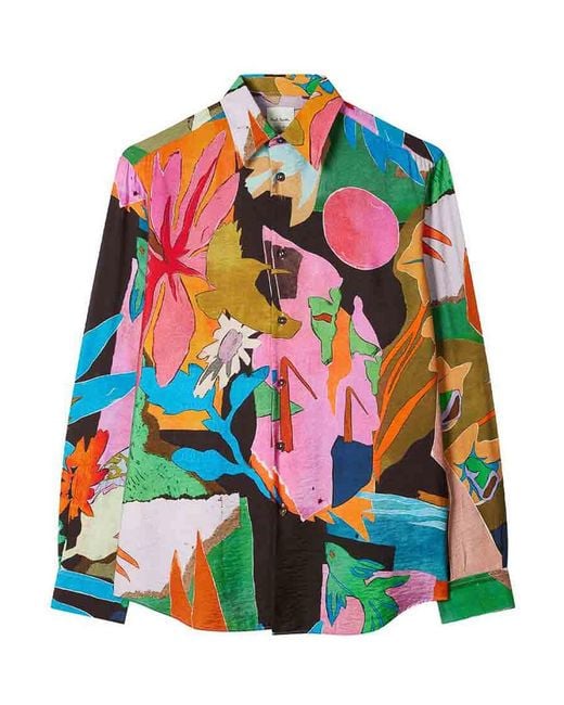 Paul Smith Green River Collage Parade Shirt for men