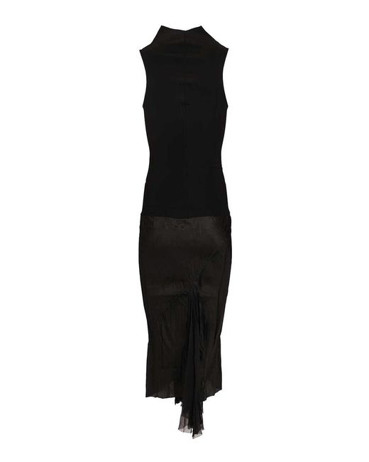 Rick Owens Black Sliced Dress