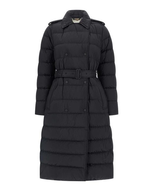 Burberry Black Padded Trench Coat