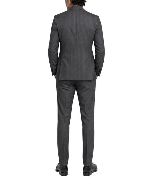 Franzese Collection Black Single-Breasted Bugatti Suit for men