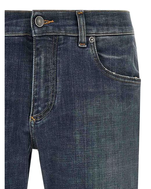 Dolce & Gabbana Blue Used Effect Jeans for men