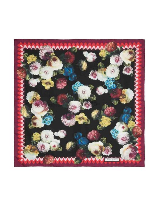 Dolce & Gabbana Multicolor Floral Print Scarf