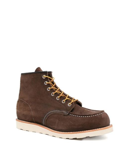 Red Wing Brown Classic Mock Ankle Boots for men