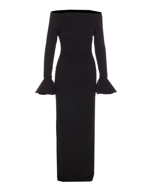 Solace London Black Anica Maxi Dress