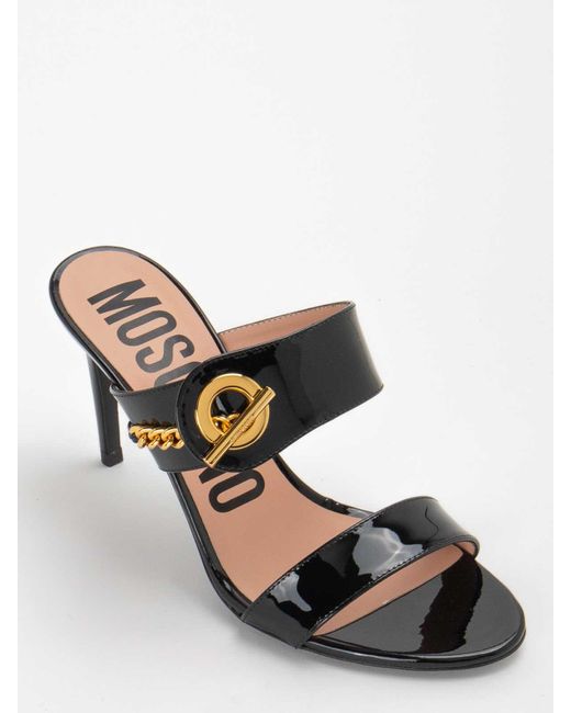 Moschino Metallic Sandals