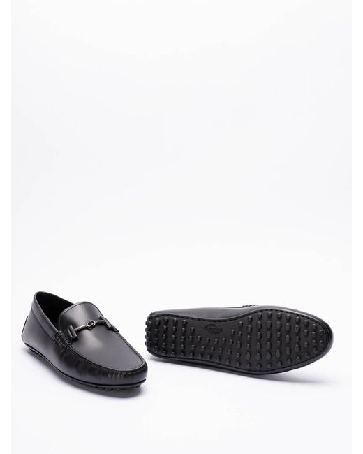 Tod's Gray T Ring City Gommino Loafers for men