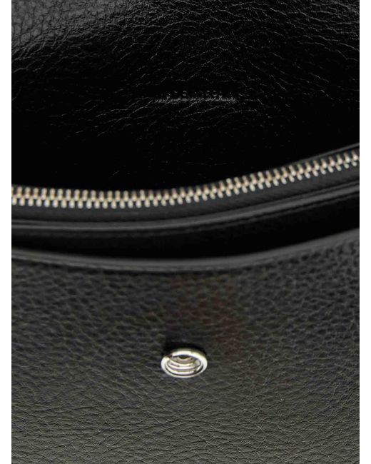 Lemaire Black Soft Tab Wallet Crossbody Bag for men