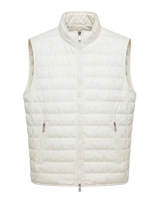 Brunello Cucinelli White Padded Vest for men