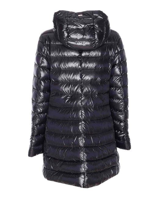 Herno Blue Hood Detail A-Shape Down Jacket
