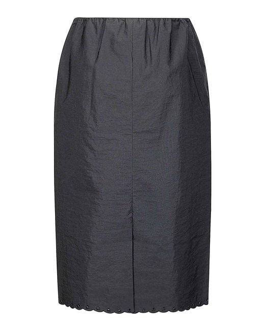 CECILIE BAHNSEN Gray Cbbria Skirt Embroidered Taffeta