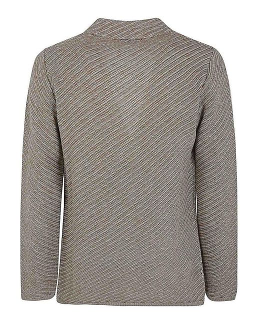 Lardini Gray Knitted Jacket for men