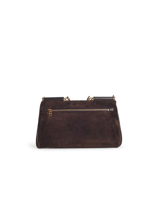 Dolce & Gabbana Brown Sicily Ebony Leather Bag