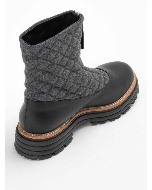 Baldinini Black Quilted Zip Boots